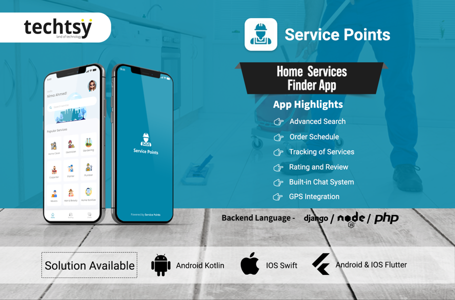 Service point the on demand home service app